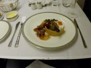 Thai Airways, Royal First, Boeing 747, food