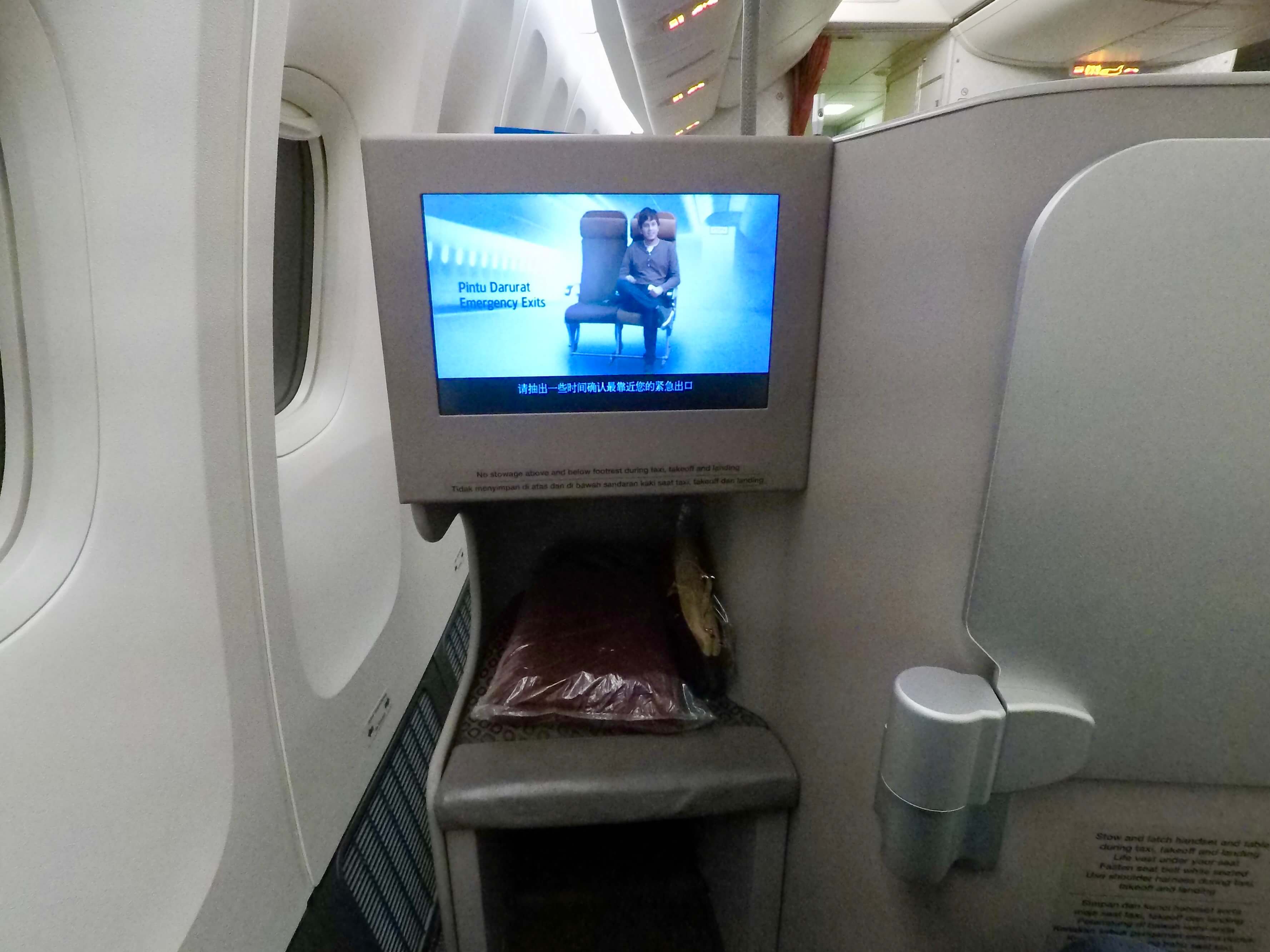 Luxurious Travel Business Class Garuda Upon Boarding