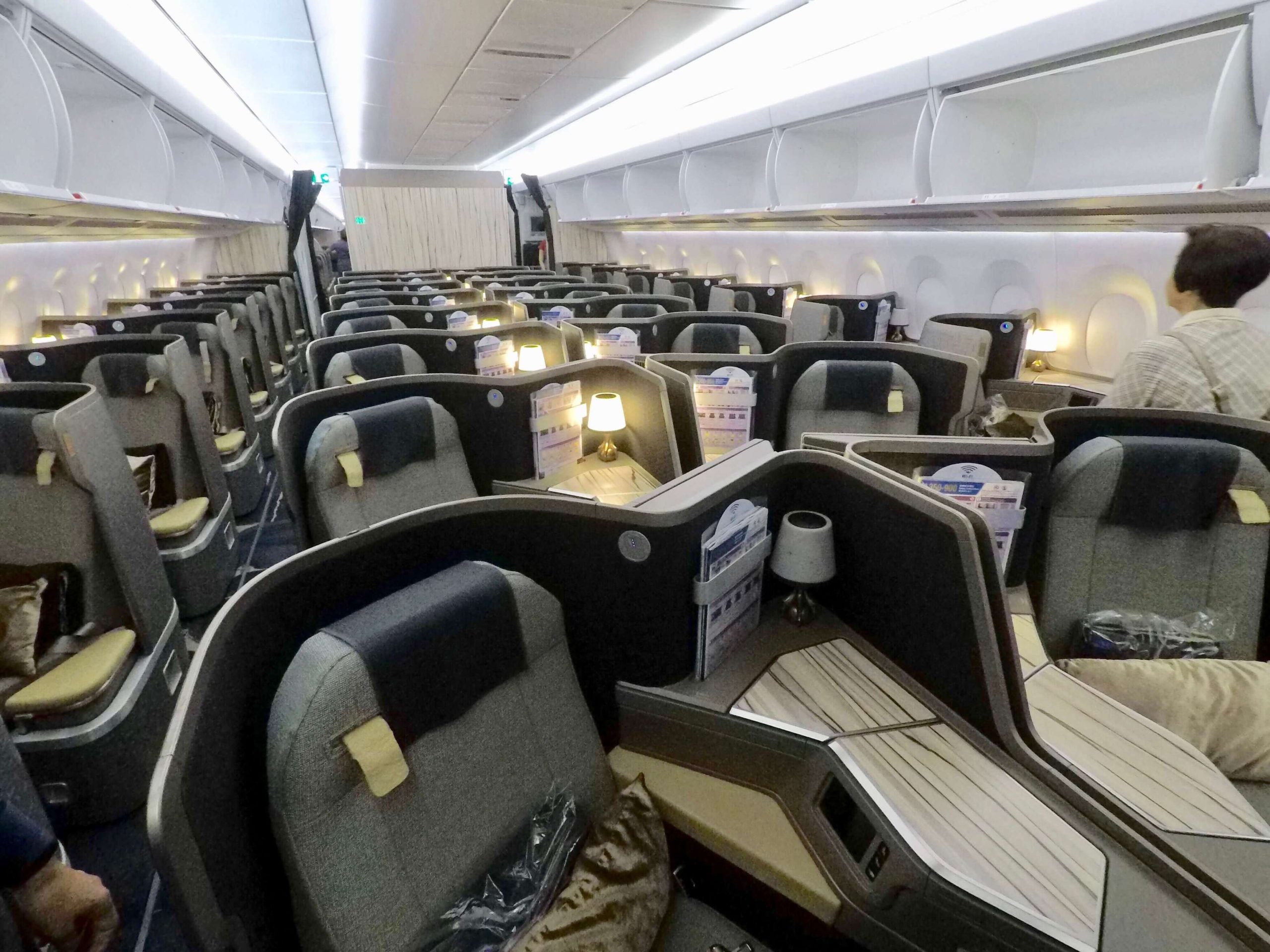 Luxurious Travel China Airlines Business Class A350 Upon Boarding 9643