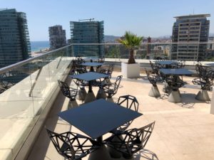 executive lounge, roof terrace, hilton, diagonal mar, barcelona