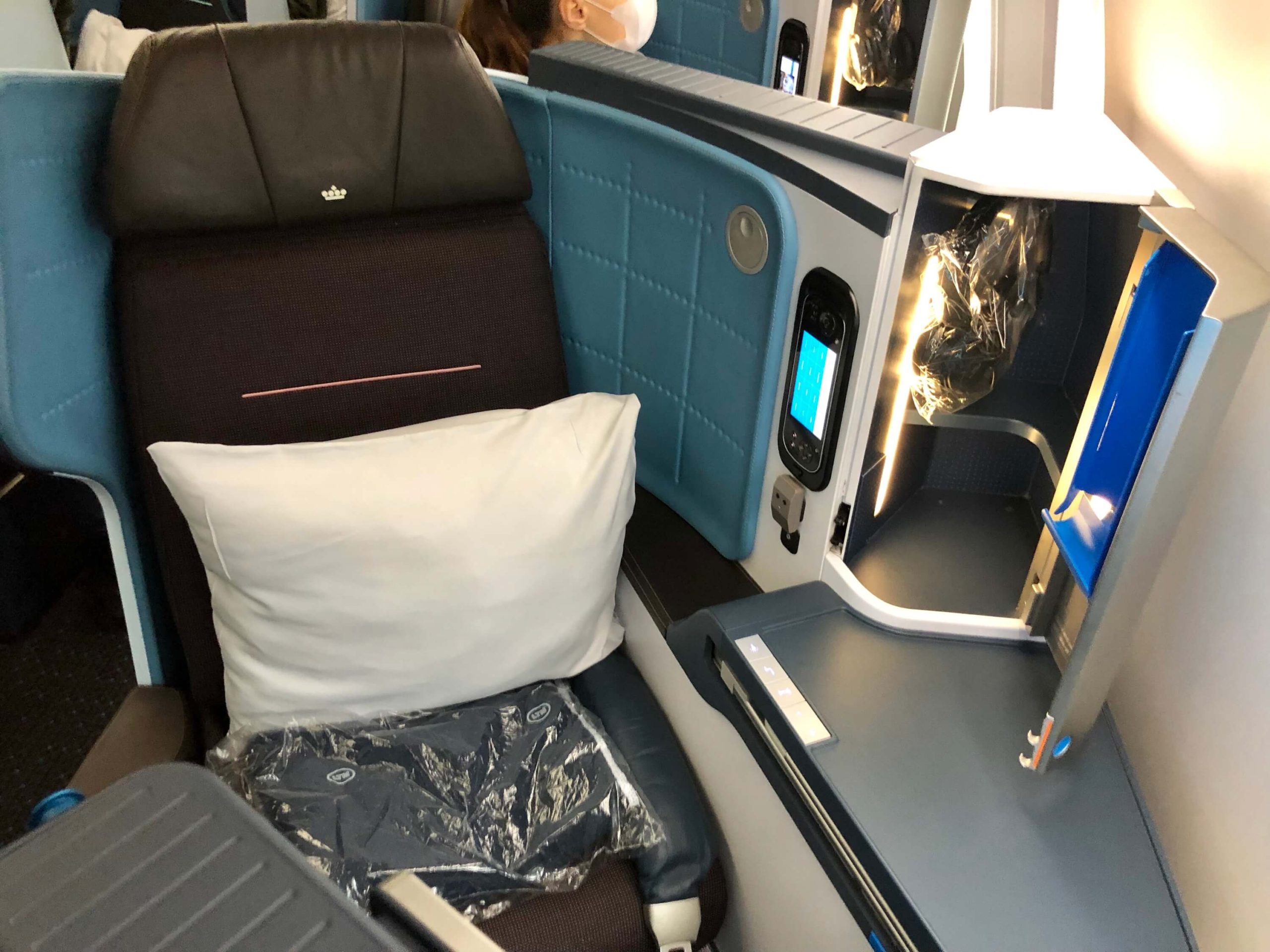 KLM, World Business Class, Dreamliner, Seat