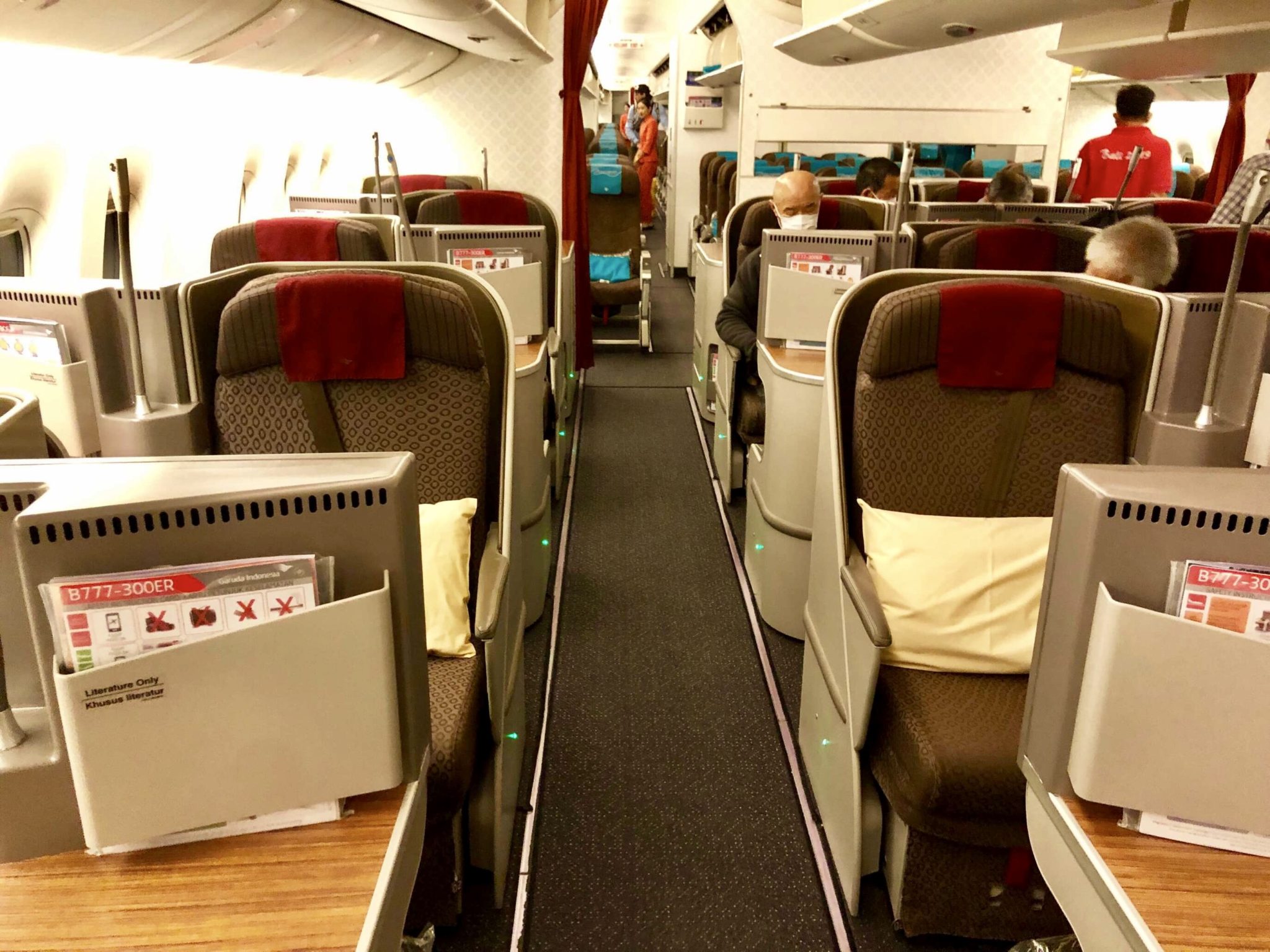 Garuda Indonesia Boeing 777 Business Class Cabin Upon Boarding