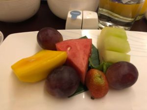 Garuda Indonesia Boeing 777 Business Class Fruit