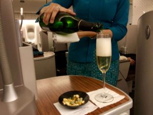 Garuda Indonesia Business Class Boeing 777 Champagne