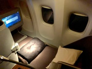 Garuda Indonesia Business Class Seat Flat Bed Mode