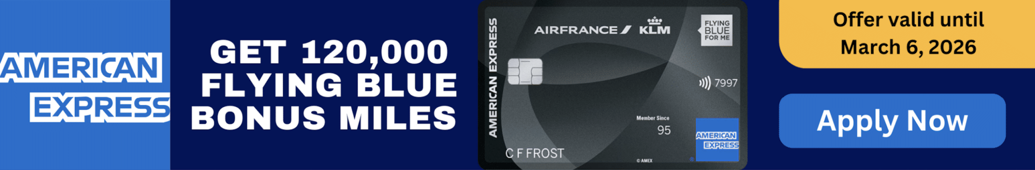 American Express Flying Blue 120,000 Bonus Miles